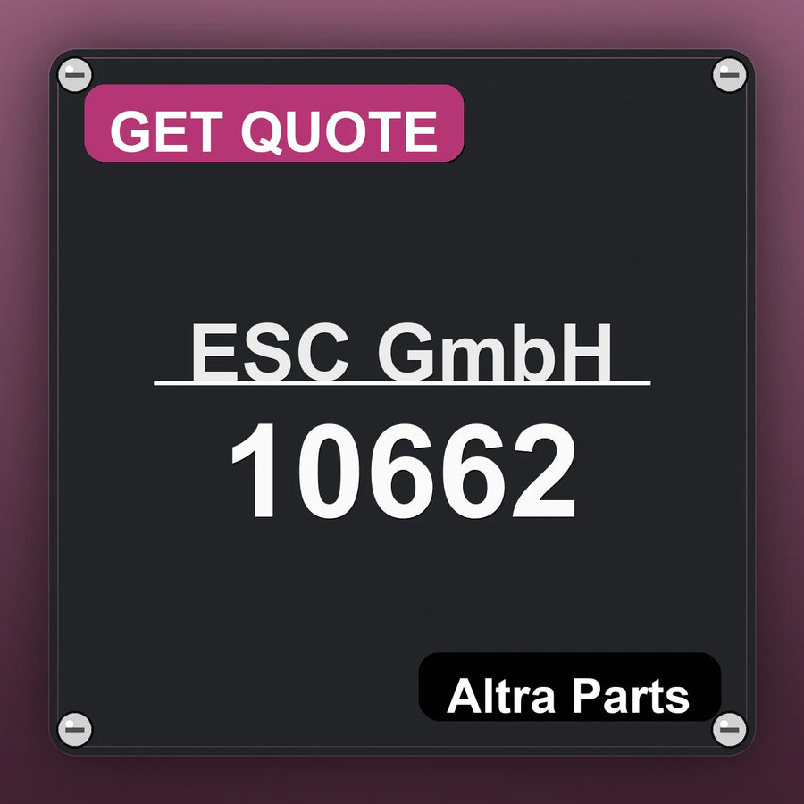 ESC GmbH 10662 industrial nameplate style image – Altra Parts. GET QUOTE.