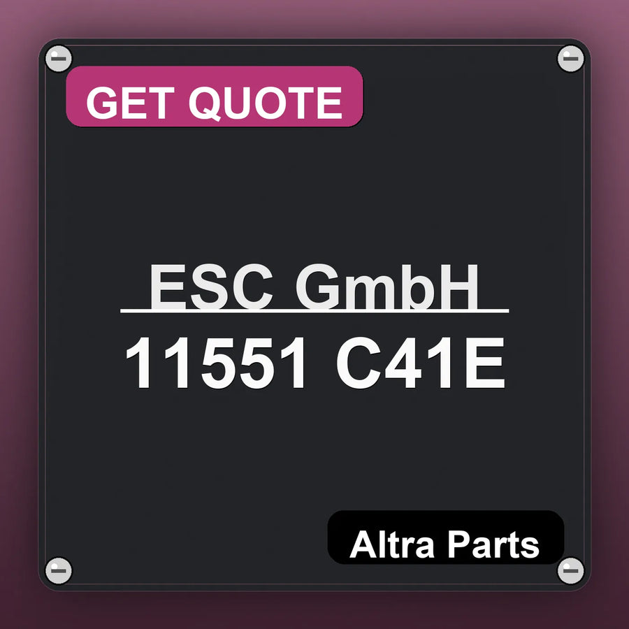 ESC GmbH 11551 C41E industrial nameplate style image – Altra Parts. GET QUOTE.