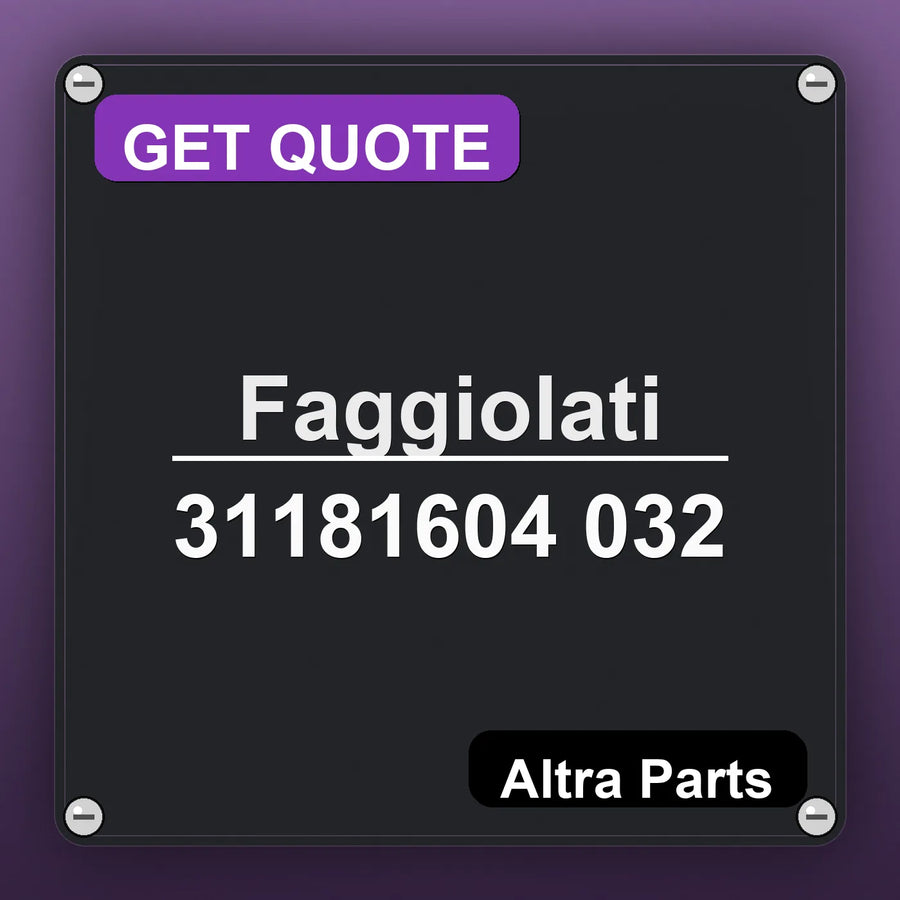 Faggiolati 31181604 032 industrial nameplate style image – Altra Parts. GET QUOTE.