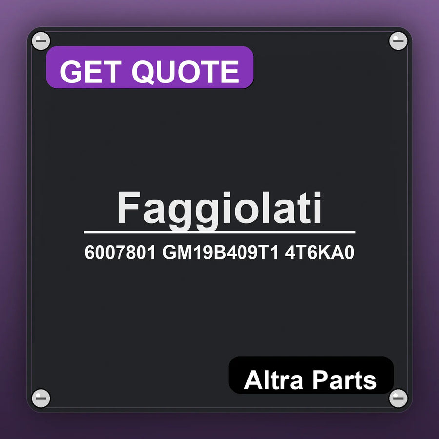 Faggiolati 6007801 GM19B409T1 4T6KA0 industrial nameplate style image – Altra Parts. GET QUOTE.
