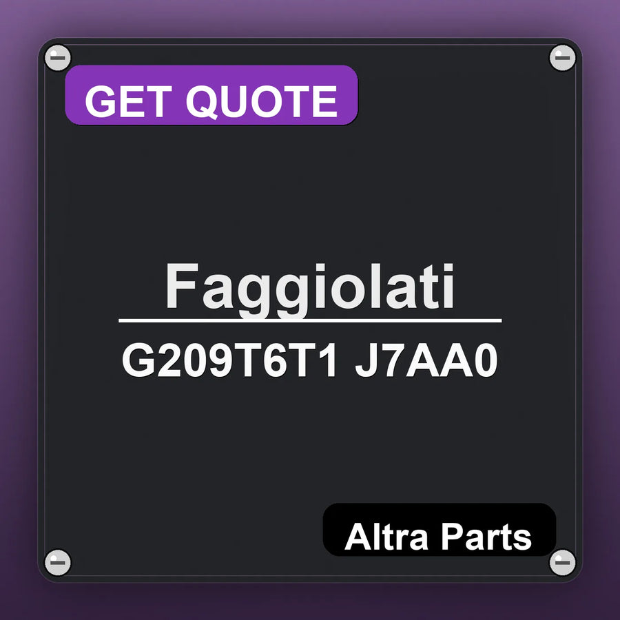 Faggiolati G209T6T1 J7AA0 industrial nameplate style image – Altra Parts. GET QUOTE.