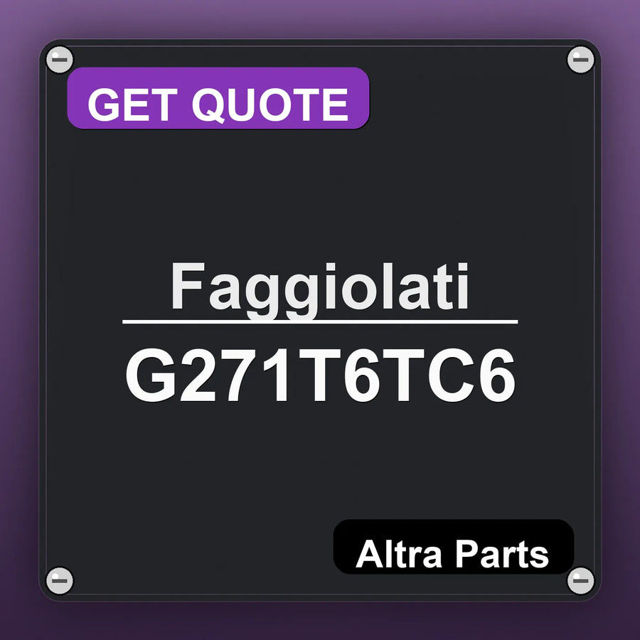 Faggiolati G271T6TC6 industrial nameplate style image – Altra Parts. GET QUOTE.