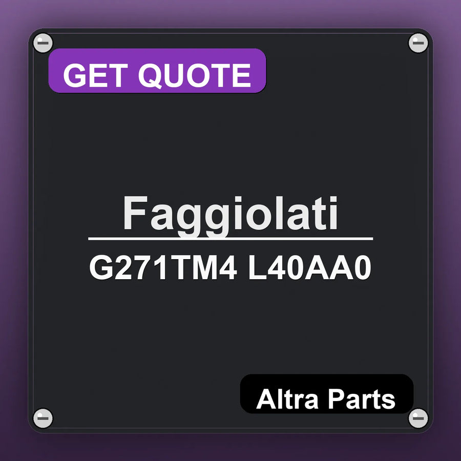 Faggiolati G271TM4 L40AA0 industrial nameplate style image – Altra Parts. GET QUOTE.