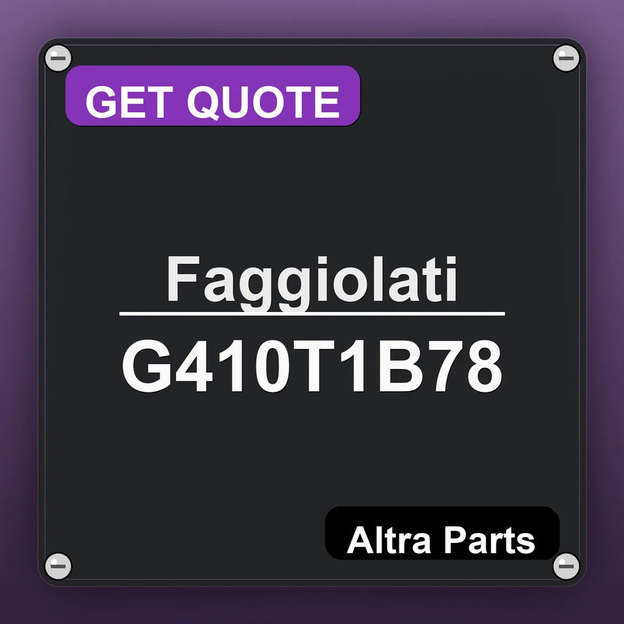 Faggiolati G410T1B78 industrial nameplate style image – Altra Parts. GET QUOTE.