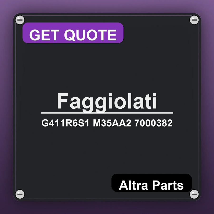 Faggiolati G411R6S1 M35AA2 7000382 industrial nameplate style image – Altra Parts. GET QUOTE.