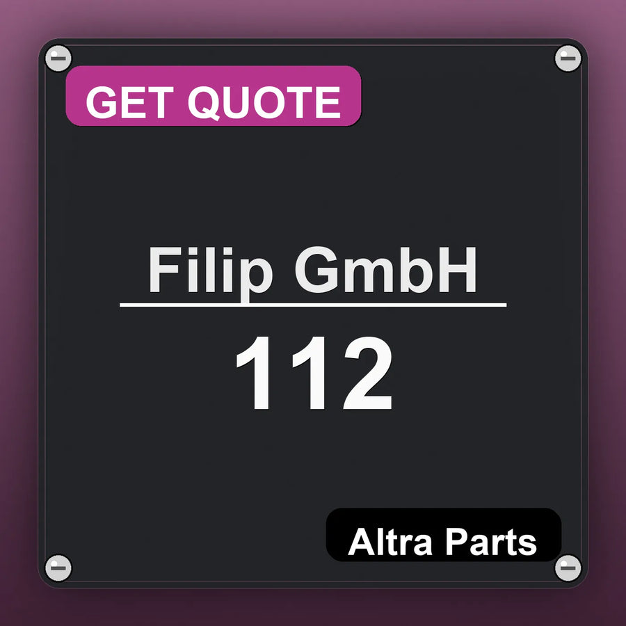 Filip GmbH 112 industrial nameplate style image – Altra Parts. GET QUOTE.