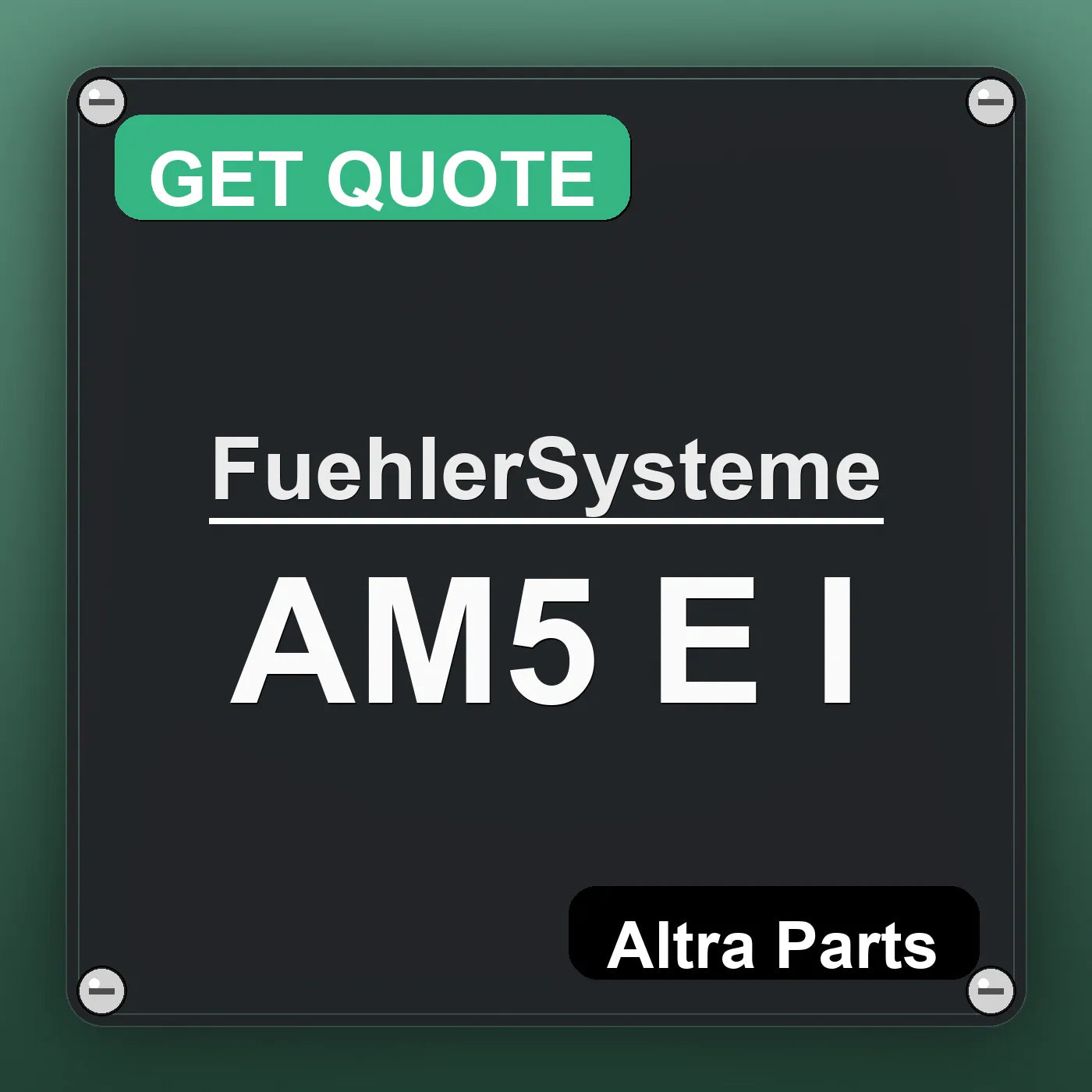 FuehlerSysteme AM5 E I industrial nameplate style image – Altra Parts. GET QUOTE.