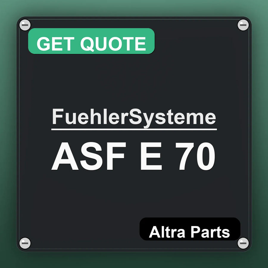 FuehlerSysteme ASF E 70 industrial nameplate style image – Altra Parts. GET QUOTE.