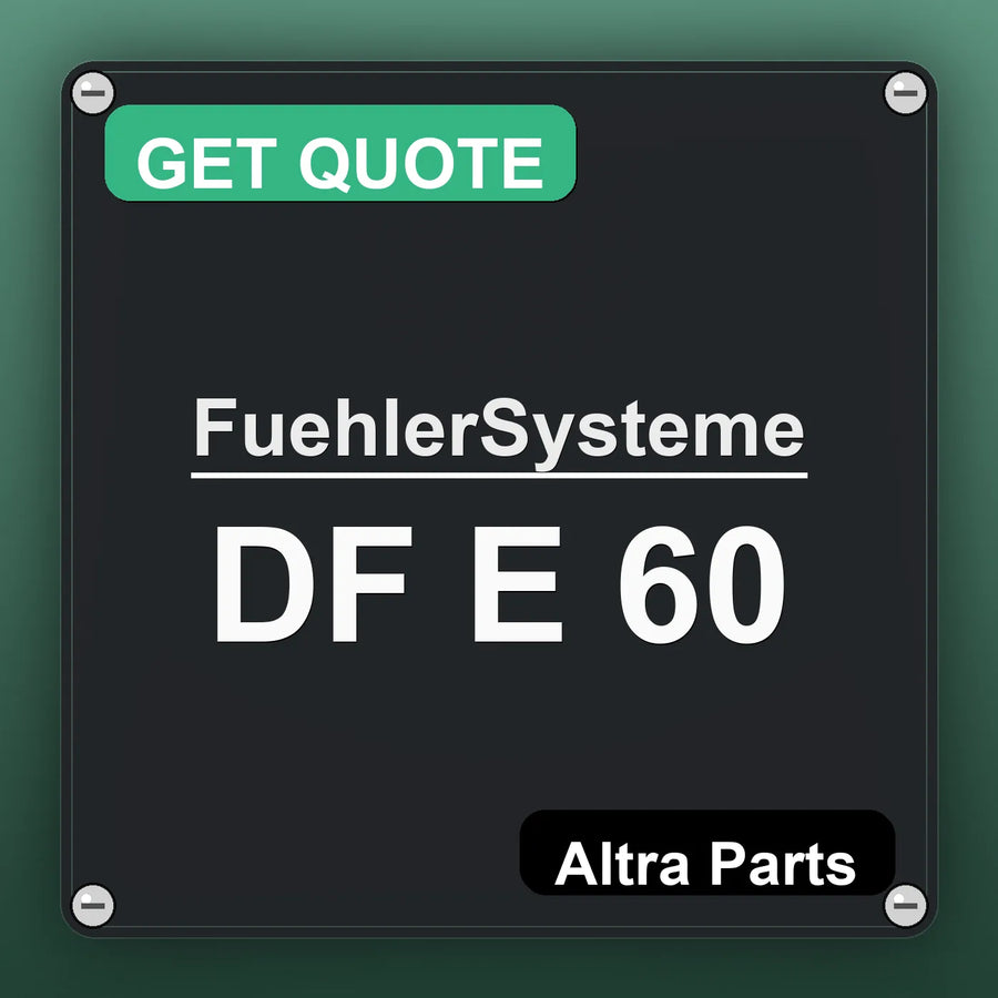 FuehlerSysteme DF E 60 industrial nameplate style image – Altra Parts. GET QUOTE.