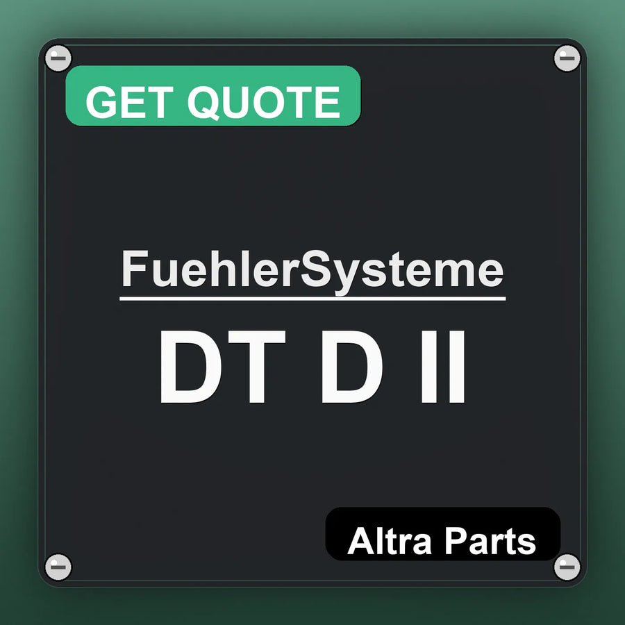 FuehlerSysteme DT D II industrial nameplate style image – Altra Parts. GET QUOTE.