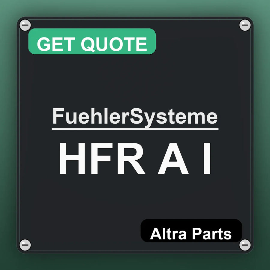 FuehlerSysteme HFR A I industrial nameplate style image – Altra Parts. GET QUOTE.