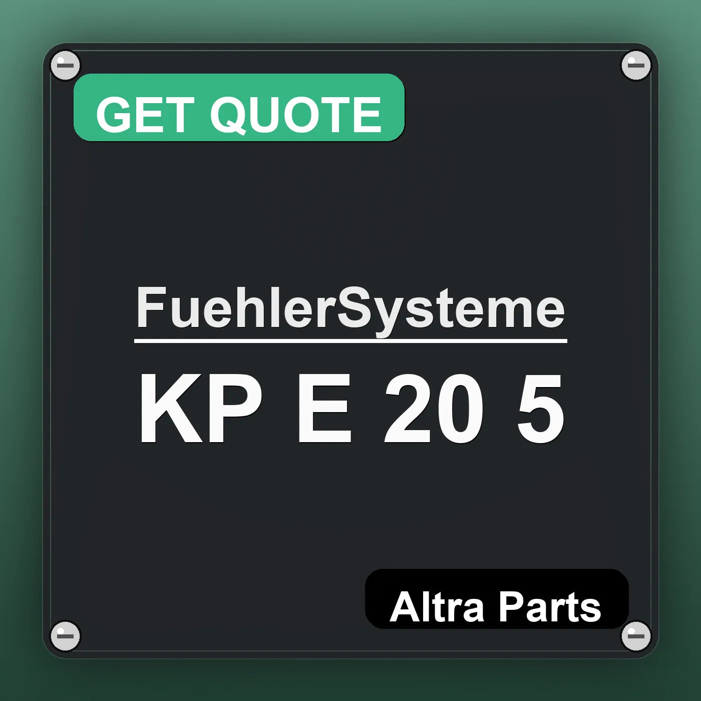 FuehlerSysteme KP E 20 5 industrial nameplate style image – Altra Parts. GET QUOTE.
