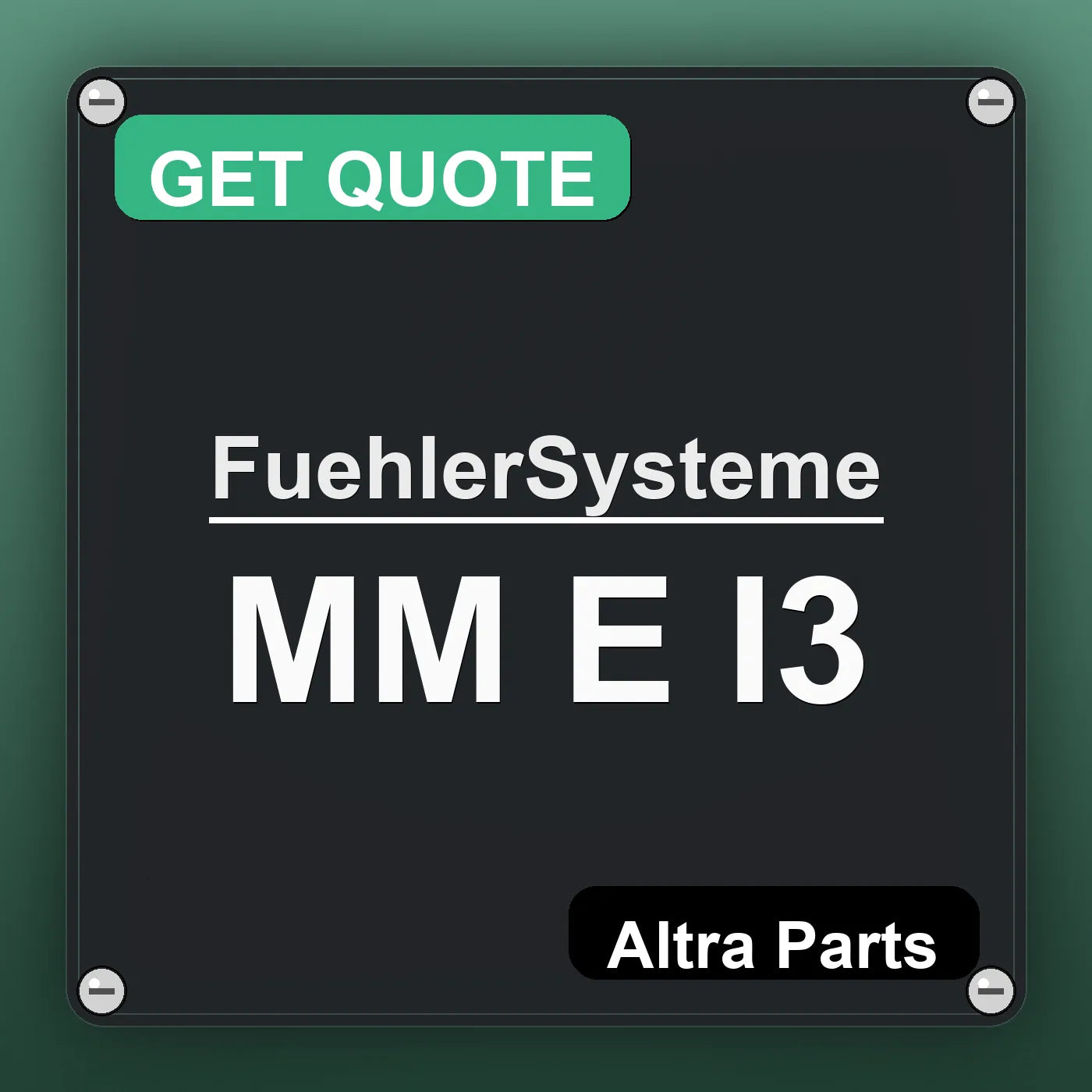 FuehlerSysteme MM E I3 industrial nameplate style image – Altra Parts. GET QUOTE.