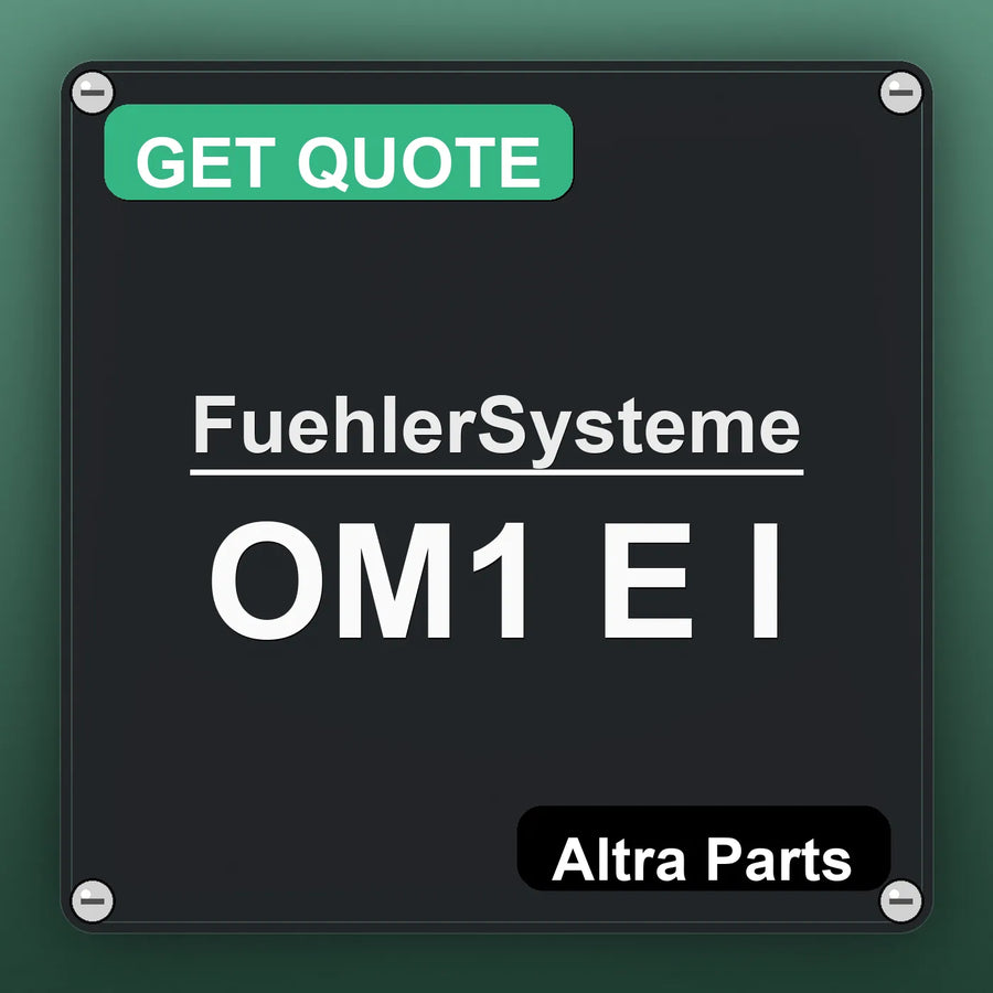 FuehlerSysteme OM1 E I industrial nameplate style image – Altra Parts. GET QUOTE.