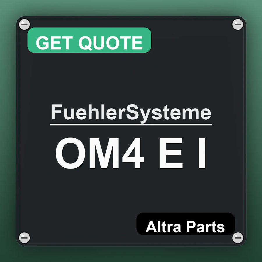 FuehlerSysteme OM4 E I industrial nameplate style image – Altra Parts. GET QUOTE.