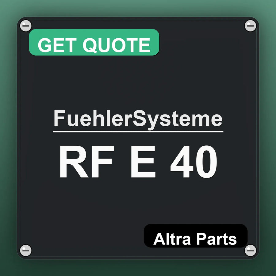 FuehlerSysteme RF E 40 industrial nameplate style image – Altra Parts. GET QUOTE.