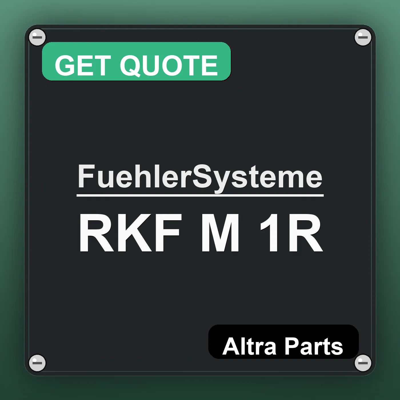 FuehlerSysteme RKF M 1R industrial nameplate style image – Altra Parts. GET QUOTE.