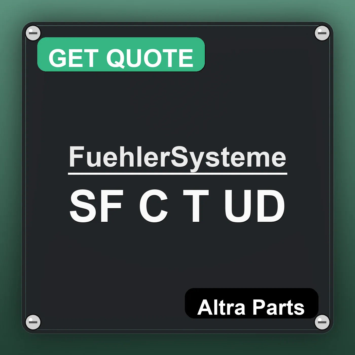 FuehlerSysteme SF C T UD industrial nameplate style image – Altra Parts. GET QUOTE.
