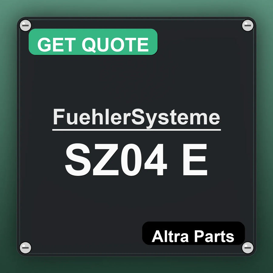 FuehlerSysteme SZ04 E industrial nameplate style image – Altra Parts. GET QUOTE.