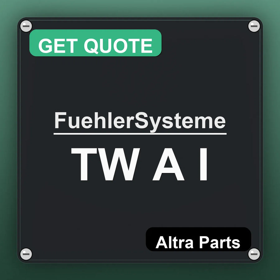 FuehlerSysteme TW A I industrial nameplate style image – Altra Parts. GET QUOTE.