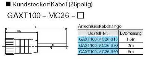 SMC AXT100-MC26 Rundstecker