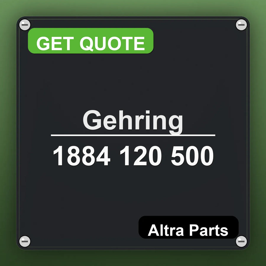 Gehring 1884 120 500 industrial nameplate style image – Altra Parts. GET QUOTE.