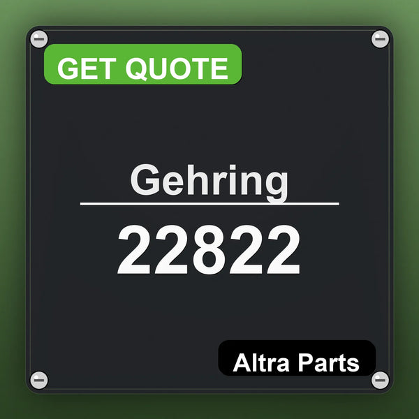 Gehring 22822 industrial nameplate style image – Altra Parts. GET QUOTE.