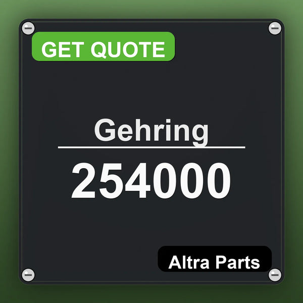 Gehring 254000 industrial nameplate style image – Altra Parts. GET QUOTE.