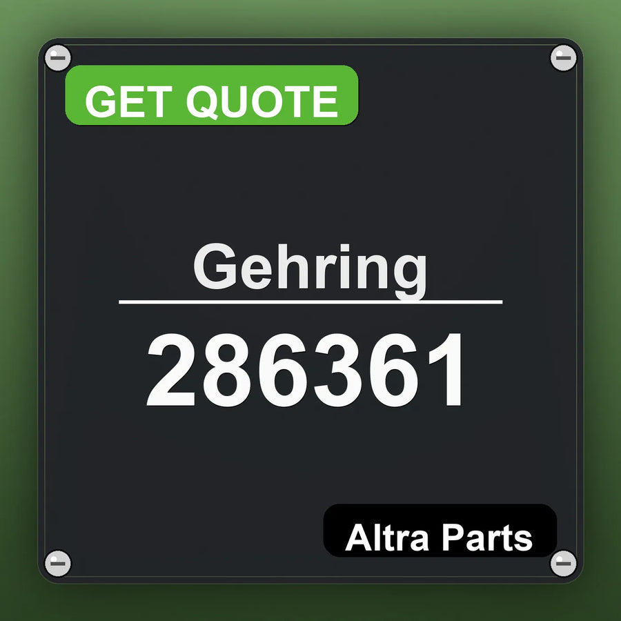 Gehring 286361 industrial nameplate style image – Altra Parts. GET QUOTE.