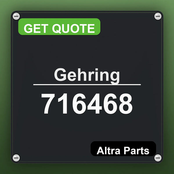 Gehring 716468 industrial nameplate style image – Altra Parts. GET QUOTE.