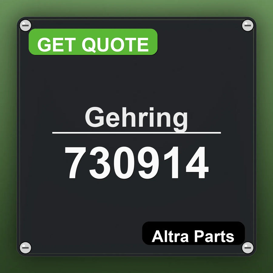 Gehring 730914 industrial nameplate style image – Altra Parts. GET QUOTE.