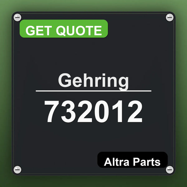 Gehring 732012 industrial nameplate style image – Altra Parts. GET QUOTE.