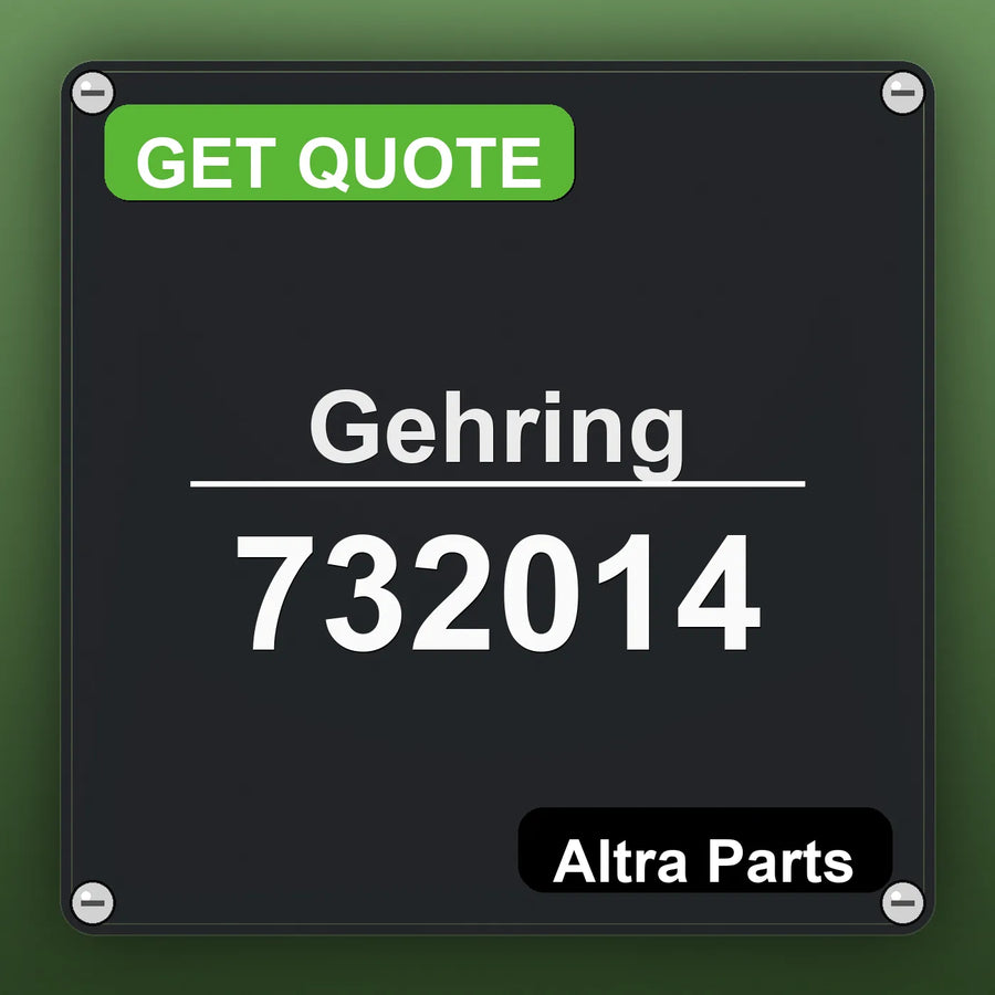 Gehring 732014 industrial nameplate style image – Altra Parts. GET QUOTE.