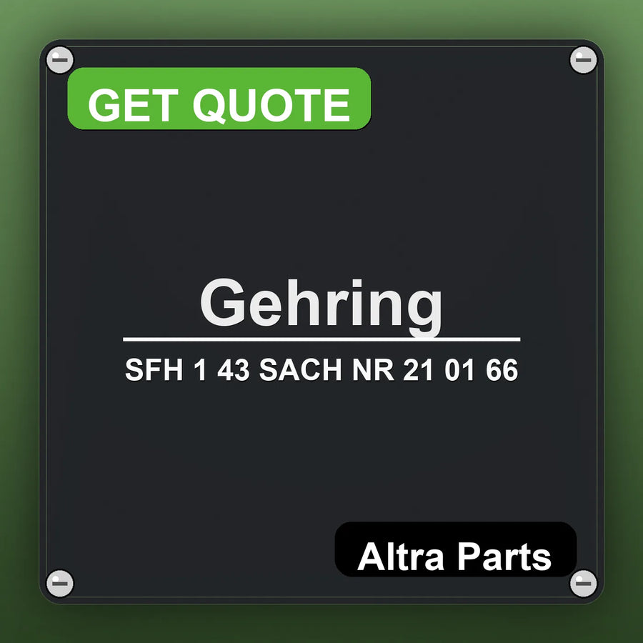 Gehring SFH 1 43 SACH NR 21 01 66 industrial nameplate style image – Altra Parts. GET QUOTE.