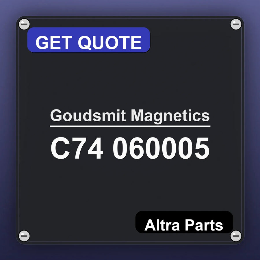 Goudsmit Magnetics C74 060005 industrial nameplate style image – Altra Parts. GET QUOTE.