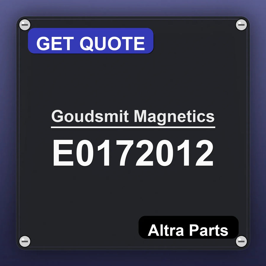 Goudsmit Magnetics E0172012 industrial nameplate style image – Altra Parts. GET QUOTE.