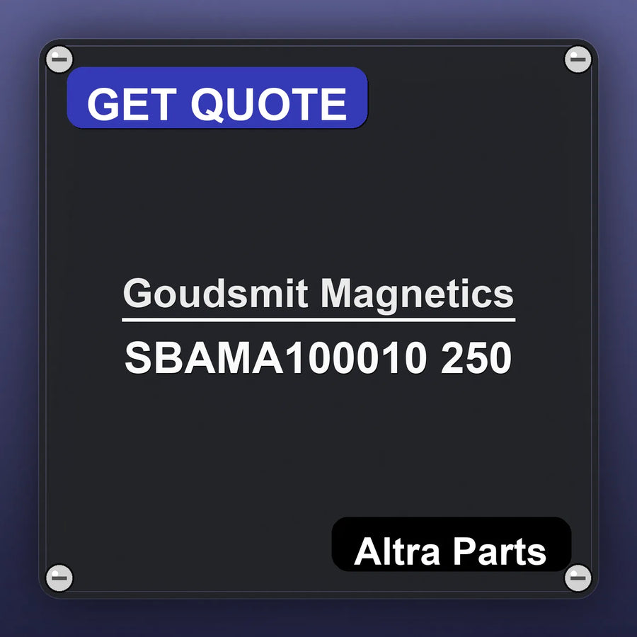 Goudsmit Magnetics SBAMA100010 250 industrial nameplate style image – Altra Parts. GET QUOTE.