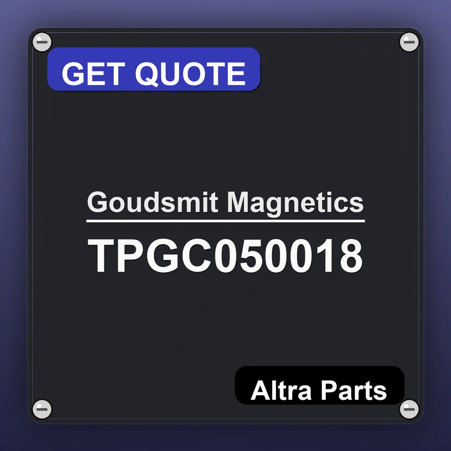 Goudsmit Magnetics TPGC050018 industrial nameplate style image – Altra Parts. GET QUOTE.