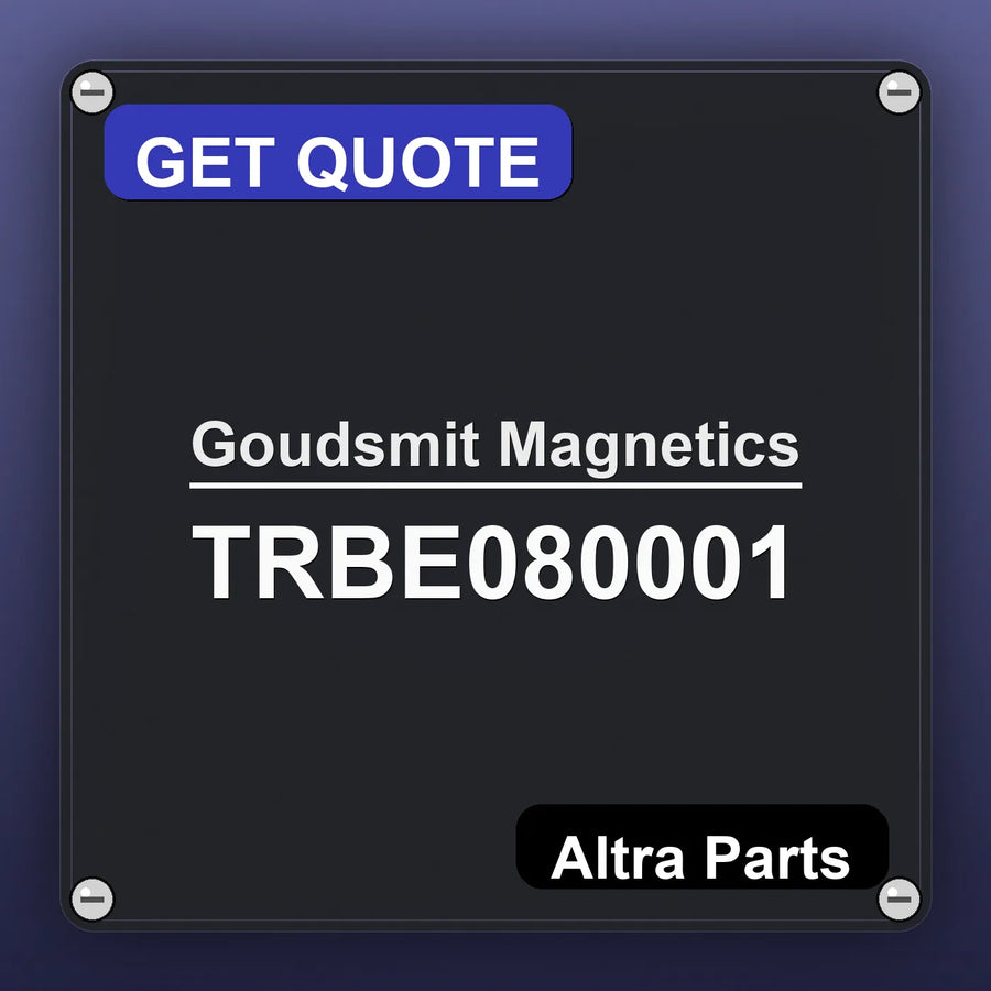 Goudsmit Magnetics TRBE080001 industrial nameplate style image – Altra Parts. GET QUOTE.
