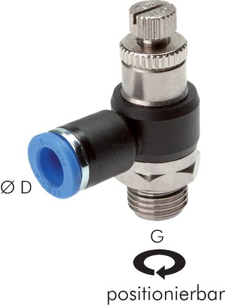 SANG-A Elbow one-way flow control G 1/8"-4mm,exhaust regulating Industrial component