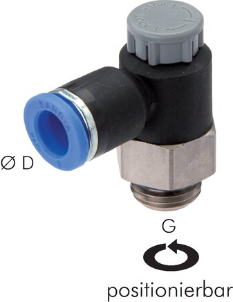 SANG-A Compact throttle valve G 1/2"-10mm,exhaust regulating Industrial component