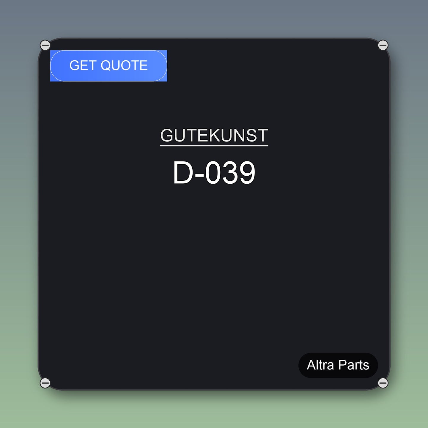 GUTEKUNST D-039 industrial spare part – fast international delivery & worldwide shipping