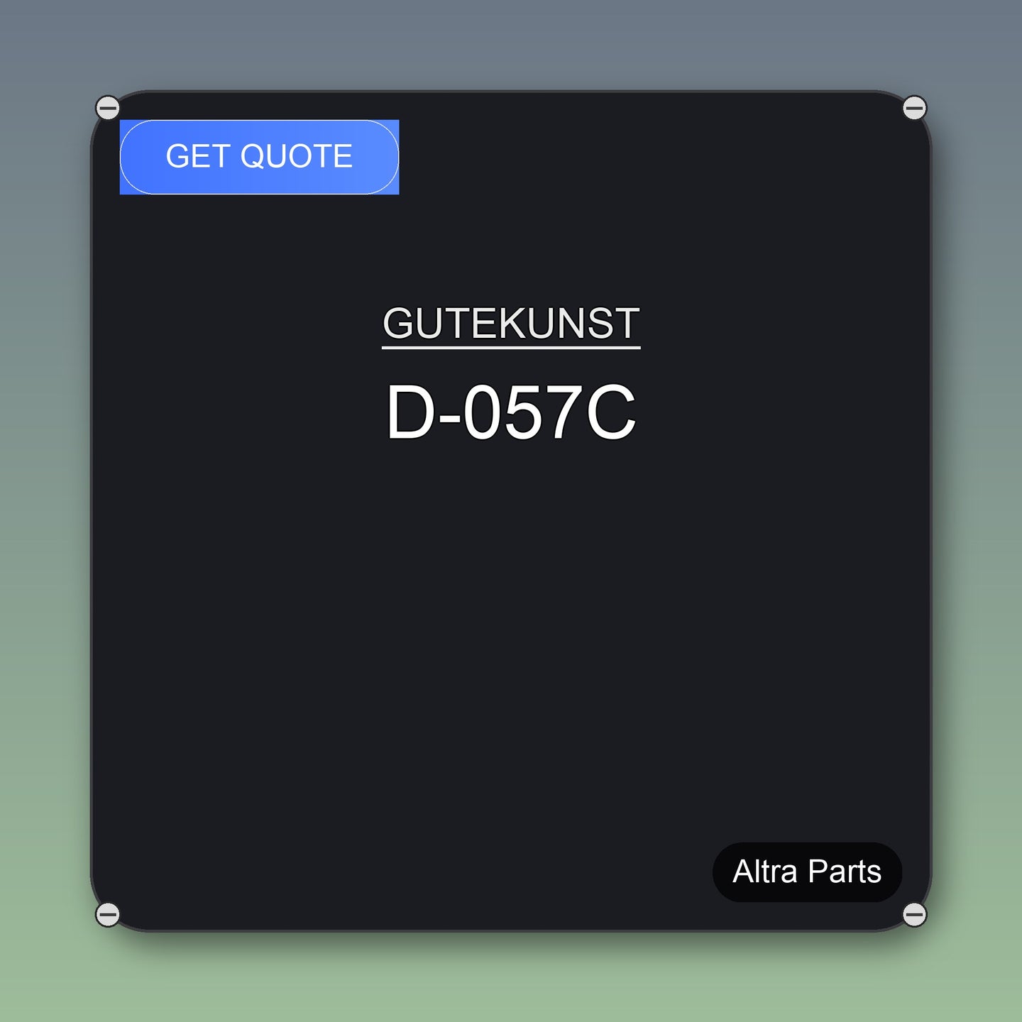 GUTEKUNST D-057C industrial spare part – fast international delivery & worldwide shipping