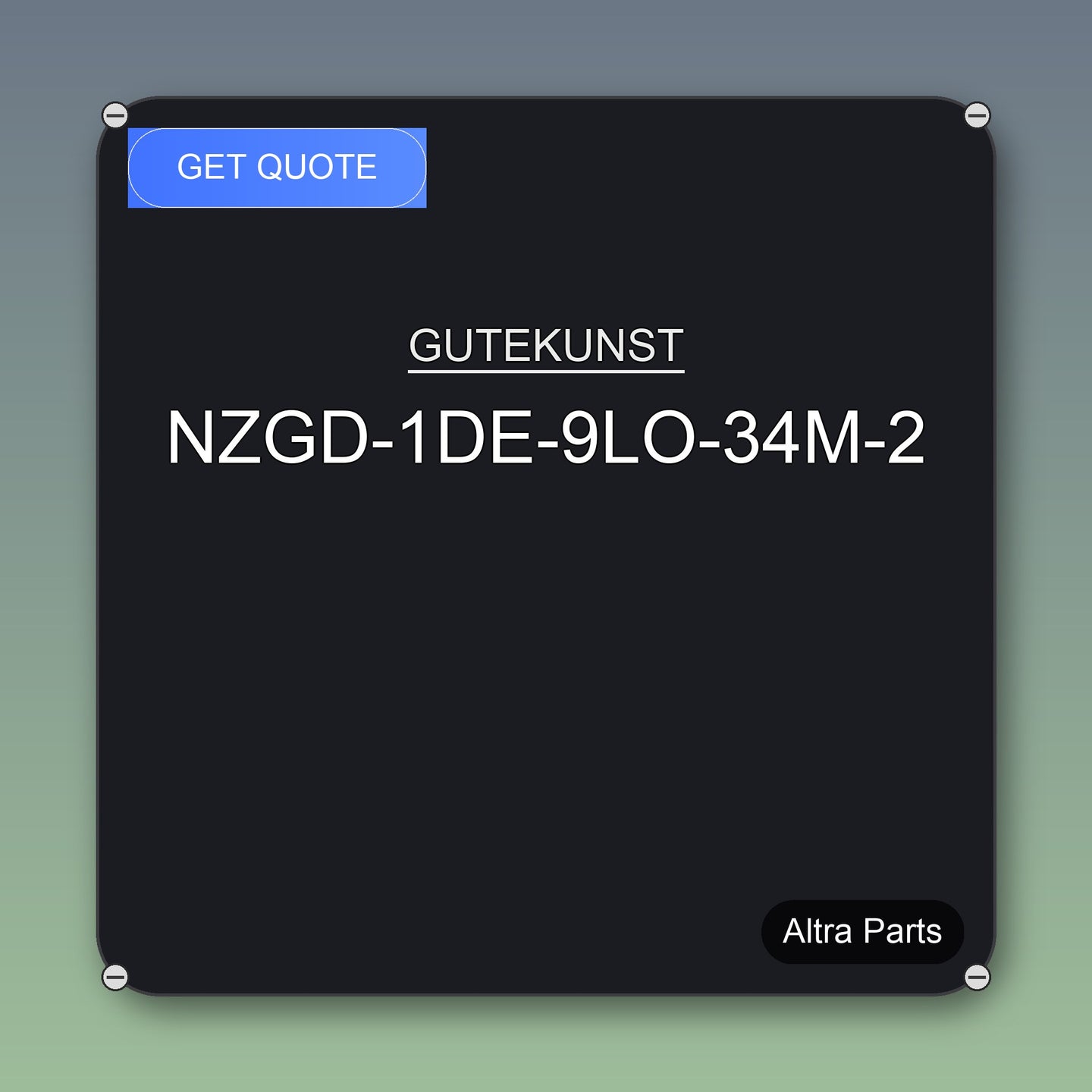 GUTEKUNST NZGD-1DE-9LO-34M-2 industrial spare part – fast international delivery & worldwide shipping