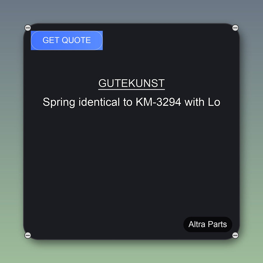GUTEKUNST Spring identical to KM-3294 with Lo industrial spare part – fast international delivery & worldwide shipping