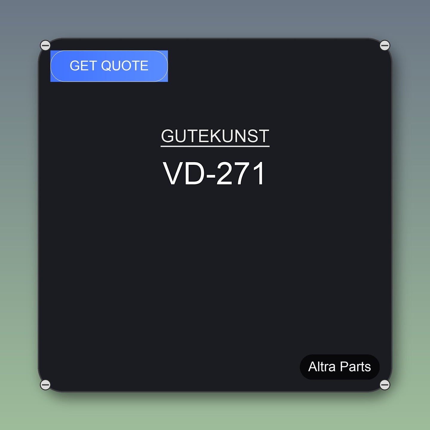 GUTEKUNST VD-271 industrial spare part – fast international delivery & worldwide shipping