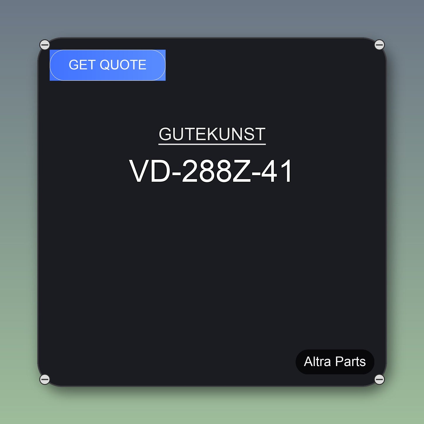 GUTEKUNST VD-288Z-41 industrial spare part – fast international delivery & worldwide shipping
