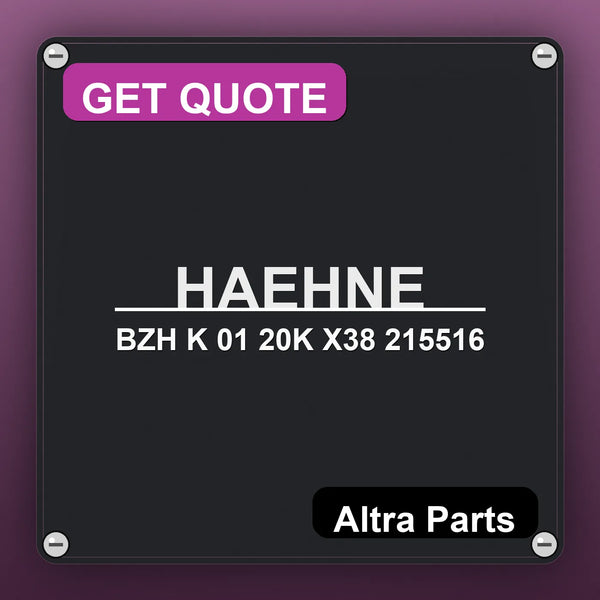 HAEHNE BZH K 01 20K X38 215516 industrial nameplate style image – Altra Parts. GET QUOTE.