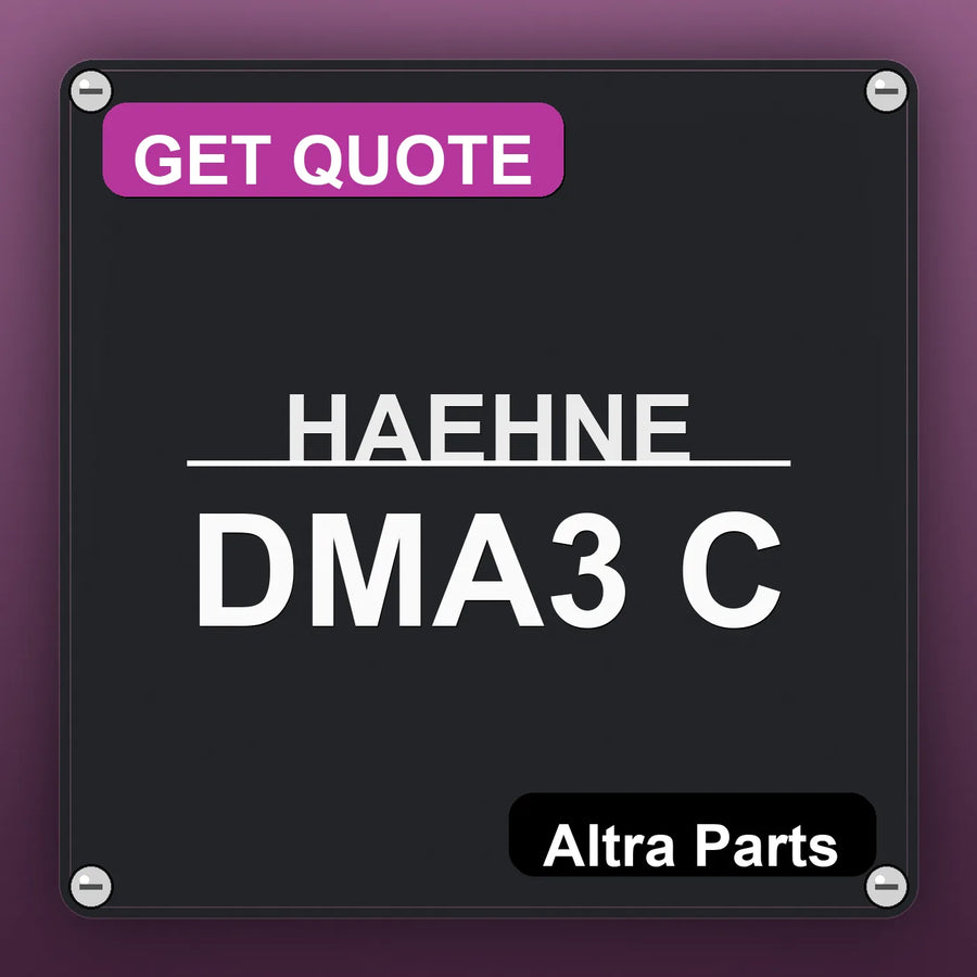 HAEHNE DMA3 C industrial nameplate style image – Altra Parts. GET QUOTE.