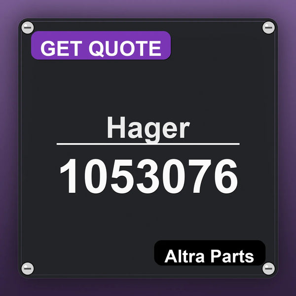 Hager 1053076 industrial nameplate style image – Altra Parts. GET QUOTE.